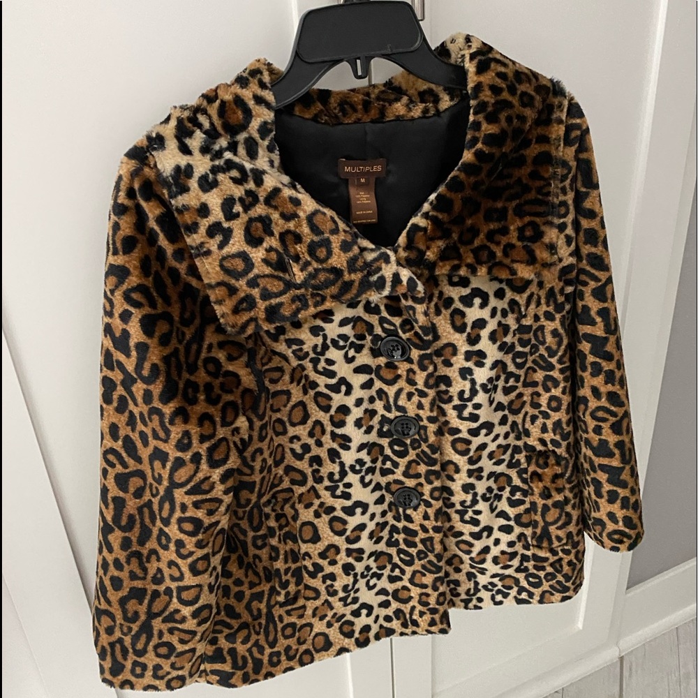 Plush Leopard Coat